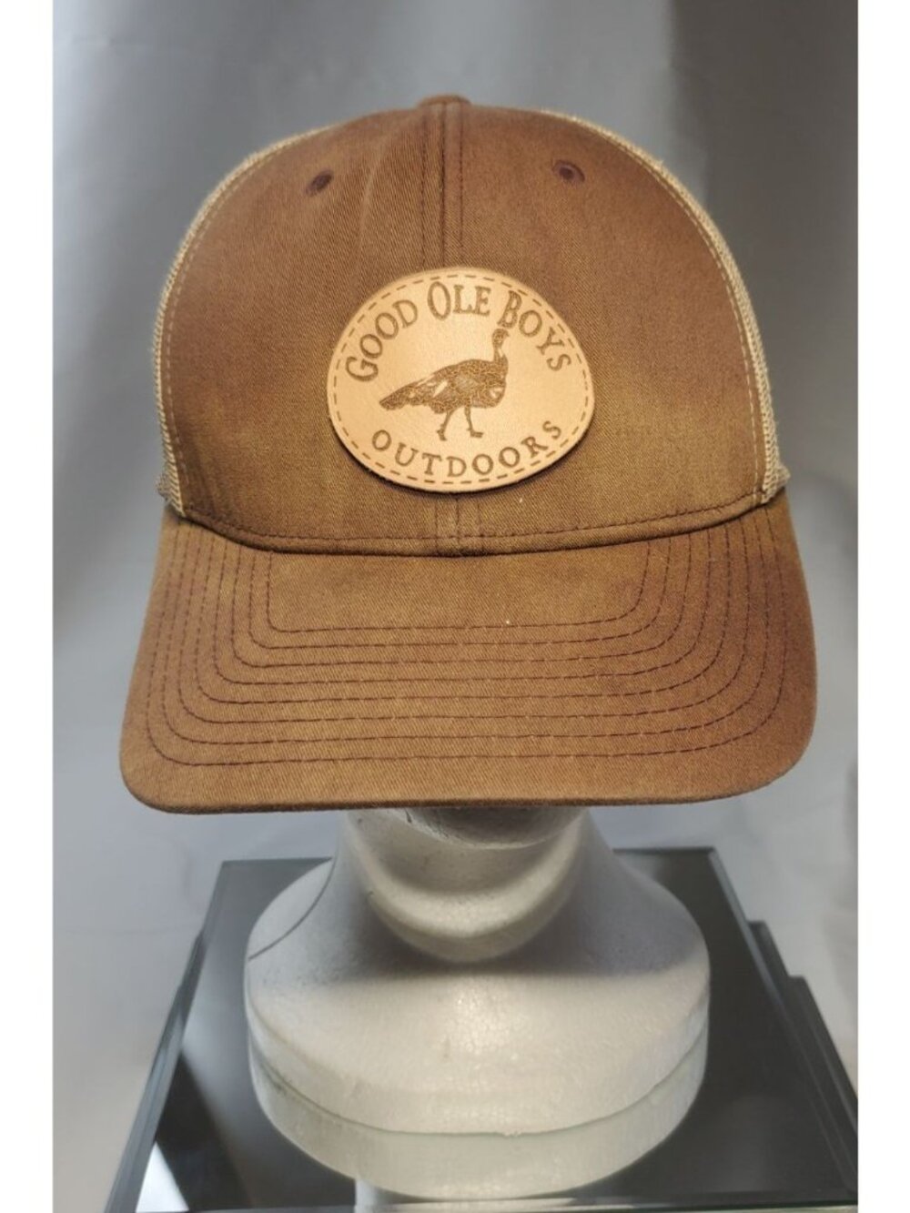 The Classics Yupoong Brown Trucker Hat Good Ole Boys Turkey Patch Mesh Snapback